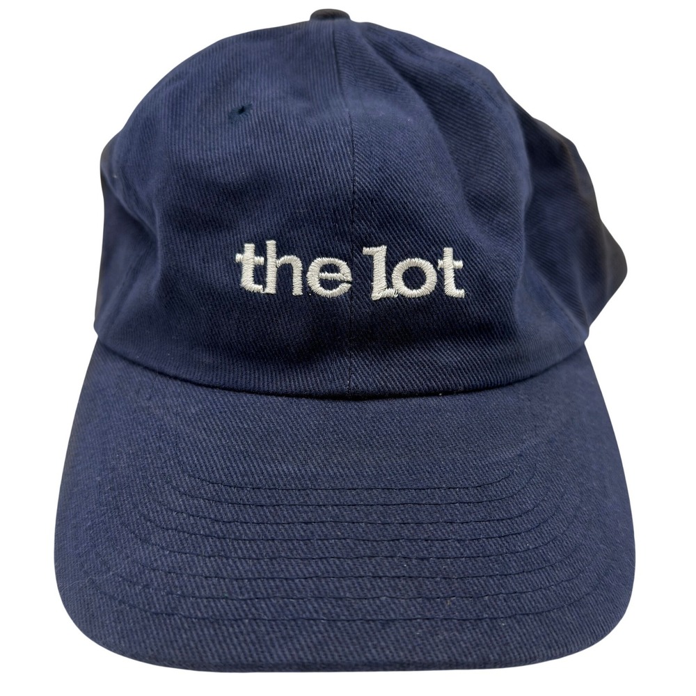 Vtg The Lot Movie Production Navy Blue Baseball Cap Embroidered Cotton Twill